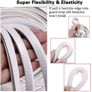 White Anti-Scratch Anti-Collision Heavy Duty Edge Guard  For All Cars